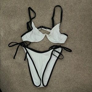 Stylish Black and White Bikini Set